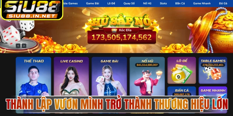 Siu88 thành lập vươn mình trở thành thương hiệu lớn